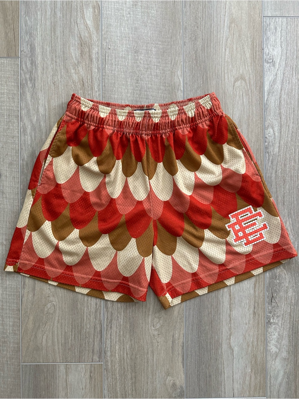 Eric Emanuel EE Basic Shorts ‘Brown Red Feathers’